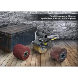 Fartools REX120C Réno'Flex - Rénovateur électrique 1300W, Brosse métallique 120mm - Pour bois, métal, pierre, béton, nettoyage, décapage, polissage