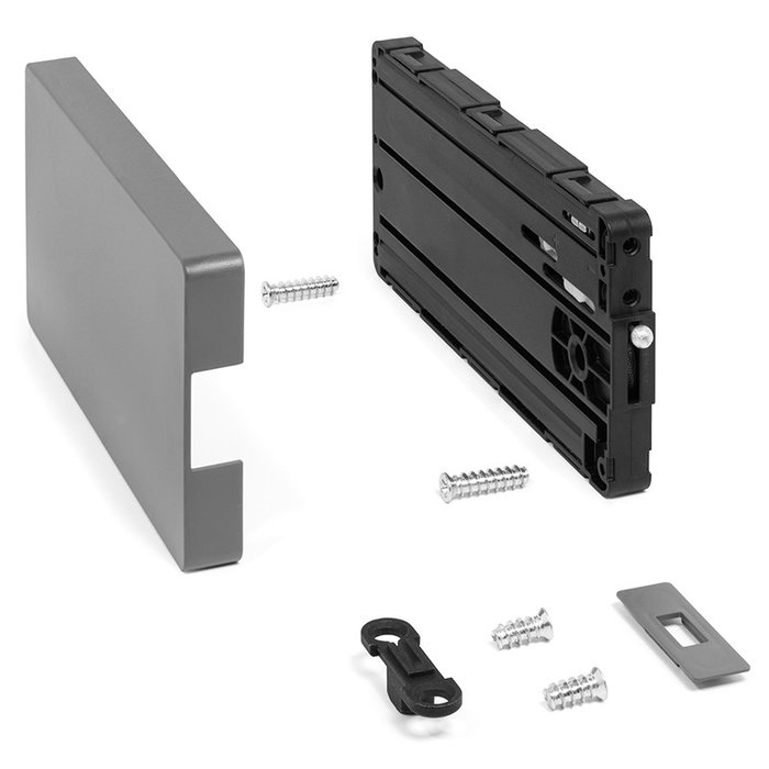 Effegi Brevetti Couvercle pour mécanisme Slimwinch, type ferronnerie à poser ou encastrer, finition gris