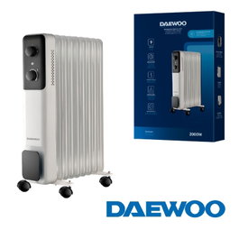 DAEWOO Radiateur à huile 9 éléments 2000W blanc/noir