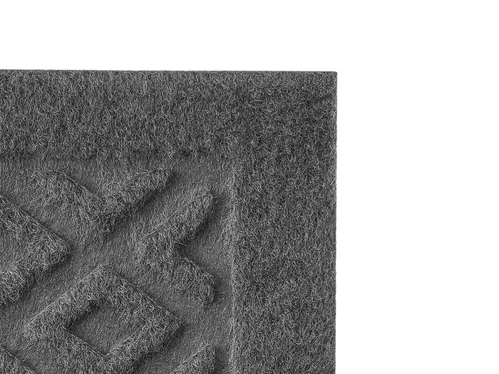Giftdecor Tapis Antidérapant 58 x 0.5 x 38 cm, Tissu Polyester et PVC, Gris et Noir (Set de 24)