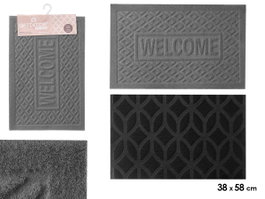 GIFTDECOR Lot de 24 tapis antidérapants Gris et Noir