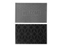 Giftdecor Tapis Antidérapant 58 x 0.5 x 38 cm, Tissu Polyester et PVC, Gris et Noir (Set de 24)
