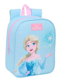 Safta - Mochila Guarderia Adapt.Carro Frozen - Sac à dos de crèche adapté au chariot Thème La Reine des Neiges 22x27x10cm, dès 3 ans