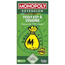 Monopoly Extension Jeu de Plateau 'Tout est à Vendre' - Rendu Plus Amusant et Rapide - 2 à 6 Joueurs - Dès 8 Ans - 40 min