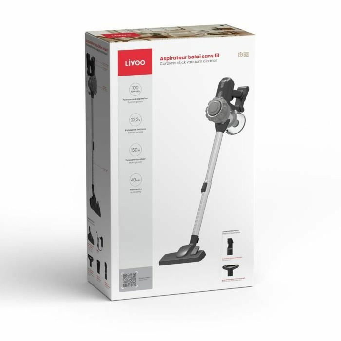 Livoo DOH141 Aspirateur balai sans fil, Gris Livoo DOH141 Aspirateur balai sans fil, Gris