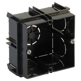Edm Boîte d'encastrement carrée 6,5x6,5x4,0 cm noire