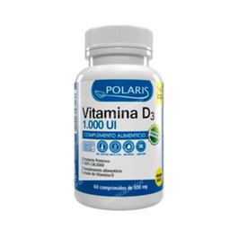 Polaris Vitamine D3 1000 UI 60 Comprimés Complément Alimentaire Vegan