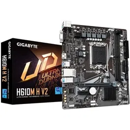 Gigabyte Carte mère H610M H V2 - Socket LGA 1700, Intel H610, DDR5 (jusqu'à 96 Go), M.2 NVMe, USB 3.2, HD Graphics