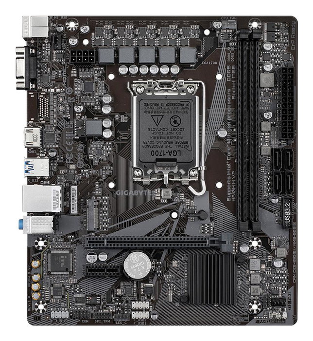 Gigabyte H610M H V2 Carte mère Micro ATX LGA1700 DDR5 pour Intel 12e/13e/14e génération