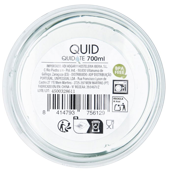Botella Transporte Plástico Quidate Quid 700 mL (12 Unidades) Botella Transporte Plástico Quidate Quid 700 mL (12 Unidades)