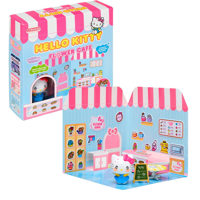 Comansi Hello Kitty et ses amis - Maison des autocollants Flower Café