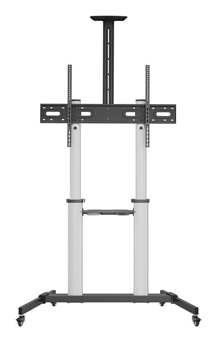 Ewent Support au sol avec roues pour TV 60"-100", jusqu'à 100 kg, VESA 1000x600, aluminium, ajustable en hauteur et inclinaison, gris Ewent Support au sol avec roues pour TV 60"-100", jusqu'à 100 kg, VESA 1000x600, aluminium, ajustable en hauteur et inclinaison, gris