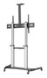 Ewent Support au sol avec roues pour TV 60"-100", jusqu'à 100 kg, VESA 1000x600, aluminium, ajustable en hauteur et inclinaison, gris