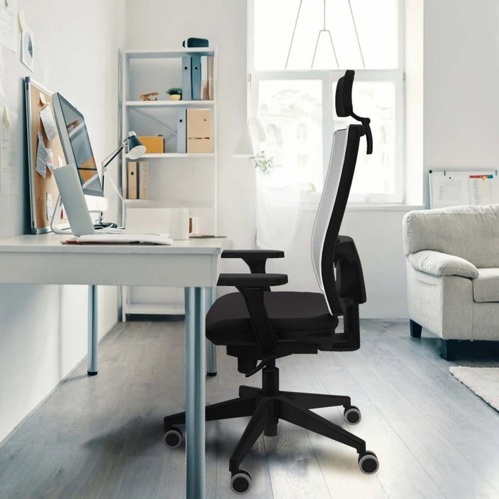 Piqueras Y Crespo Chaise de bureau Horna, mécanisme Synchro, Accoudoirs 3D, Noir Piqueras Y Crespo Chaise de bureau Horna, mécanisme Synchro, Accoudoirs 3D, Noir