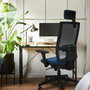 Piqueras Y Crespo Chaise de bureau Horna, mécanisme Synchro, Accoudoirs 3D, Noir