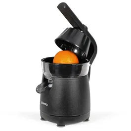 Livoo DOD211N Presse-agrumes électrique à bras, 120 W, Noir, avec grand et petit cônes, bec verseur anti-gouttes, nettoyage facile