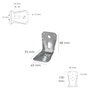 WOLFPACK LINEA PROFESIONAL Support pour bois avec angle renforcé 65x88x95 mm
