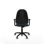 PIQUERAS Y CRESPO Chaise de bureau Algarra en simili cuir bleu marine