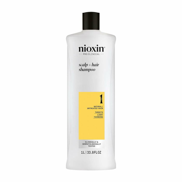 Nioxin System 1 Shampoing pour Cheveux Naturels Légèrement Affaiblissants 1000 ml