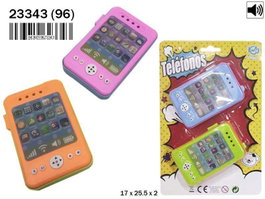 Rama - Téléphone jouet intelligent avec son, lot de 2 unités, dimensions 17 x 25.5 x 2 cm, langues multiples, piles AA requises