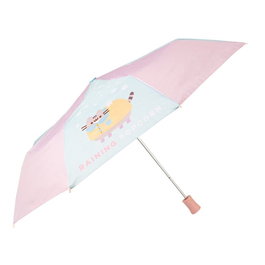 ERIK - Parapluie automatique pliable Foodie Pusheen - Diamètre 100 cm, hauteur 57 cm - Structure métal extensible, manche PVC