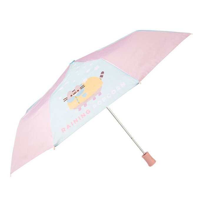 ERIK - Parapluie automatique pliable Foodie Pusheen - Diamètre 100 cm, hauteur 57 cm - Structure métal extensible, manche PVC ERIK - Parapluie automatique pliable Foodie Pusheen - Diamètre 100 cm, hauteur 57 cm - Structure métal extensible, manche PVC