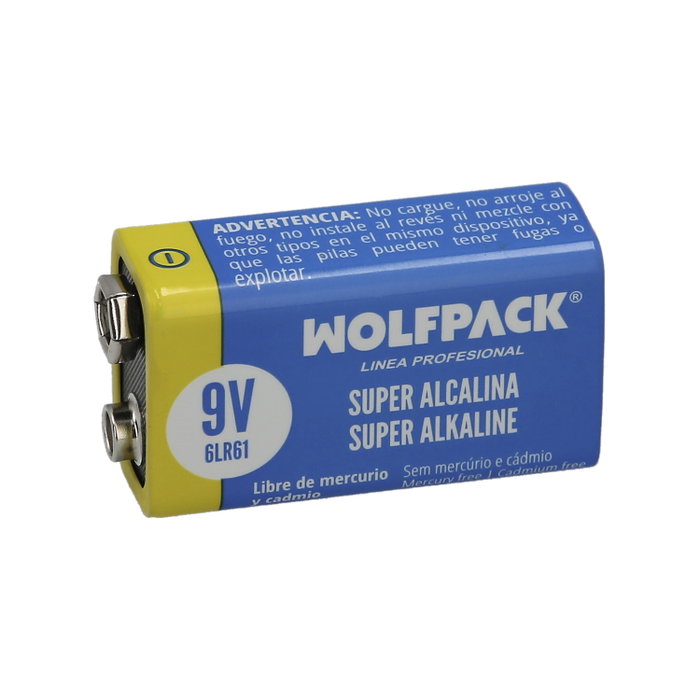 Wolfpack Pila Alcalina 6LR61 9V (Blister 1 Pièce) Wolfpack Pila Alcalina 6LR61 9V (Blister 1 Pièce)