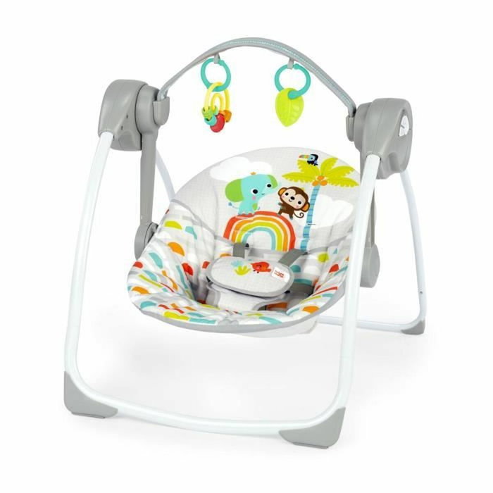 Bright Starts Playful Paradise Balancelle Portable Gris et Blanc