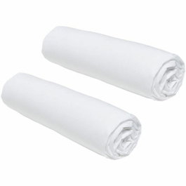 Today Lot de 2 draps housses Essential 90 x 190 cm, Craie