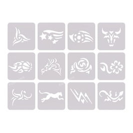 Bifull Kit de tatouage pour cheveux 12 modèles
