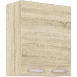 Meuble haut LASSEN 2 portes battantes - Chêne sonoma - 60 cm