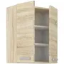 LASSEN - Meuble haut 2 portes battantes, Décor chêne sonoma, Dimensions : L 60 x P 31.6 x H 72 cm, Panneau de particule 16 mm, Contemporain