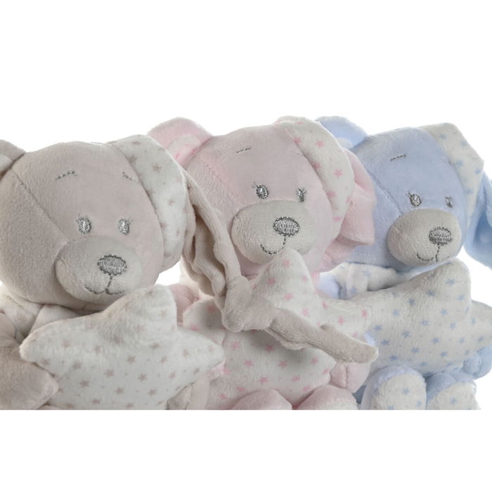 Jouet Peluche Home ESPRIT Bleu Beige Rose Polyester 20 x 10 x 15 cm (3 Unités)