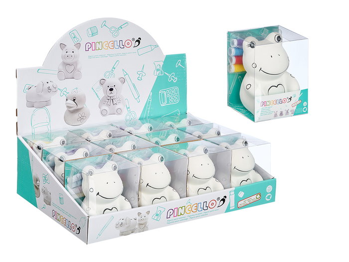 Pincello Tirelire Grenouille Céramique avec 4 Feutres 9 x 12 x 9 cm Blanc (Set de 24) Pincello Tirelire Grenouille Céramique avec 4 Feutres 9 x 12 x 9 cm Blanc (Set de 24)
