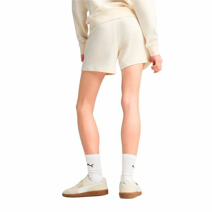 Short de Sport pour Femme Puma Essentials Elevatedd-Ris Blanc Naturel