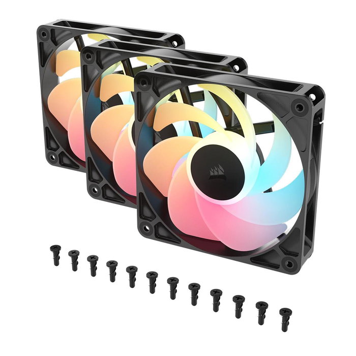 Corsair RS120-R ARGB Triple Pack de ventilateurs de boîtier 120 mm Noir