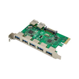 MicroConnect Carte PCIe x1 VL805+VL812 avec 7 ports USB 3.0 et 1 port interne