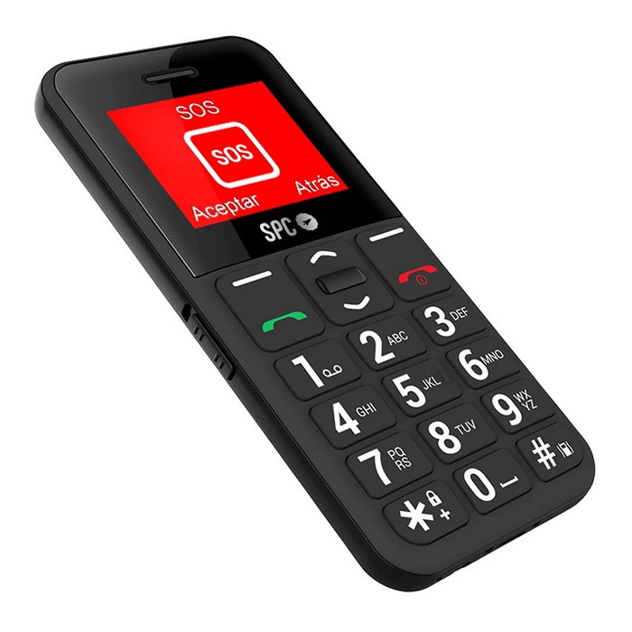 SPC Téléphone Mobile Fortune 2 Pocket Edition Noir - Téléphone pour Seniors avec Bouton SOS, Grand Écran 1.77"