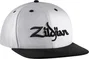 Zildjian Casquette blanche de 6 panneaux avec visière plate et snapback