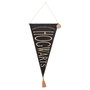 Widdop & Co Banderole murale décorative Harry Potter Hogwarts - Bannière triangulaire en tissu noir à bords et inscriptions dorées avec cordon de suspension