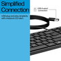 HP Clavier de bureau filaire USB 320K - Disposition espagnole AZERTY, touches plates et silencieuses, compact, avec pavé numérique