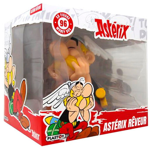 PLASTOY Figure Tirelire Asterix Assis - Astérix - Figurine de collection - 15 cm