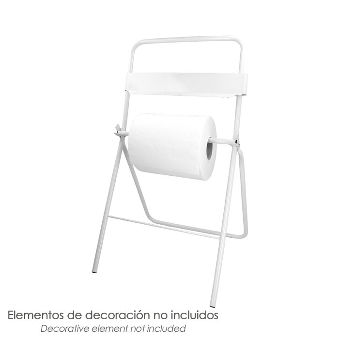 WOLFPACK LINEA PROFESIONAL Support Sol pour Rouleau de Papier Industriel Blanc WOLFPACK LINEA PROFESIONAL Support Sol pour Rouleau de Papier Industriel Blanc