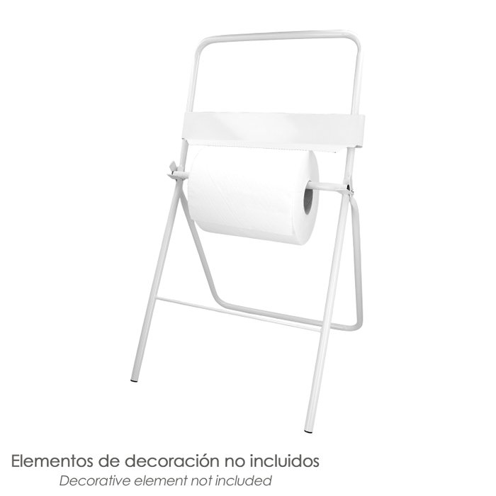WOLFPACK LINEA PROFESIONAL Support Sol pour Rouleau de Papier Industriel Blanc WOLFPACK LINEA PROFESIONAL Support Sol pour Rouleau de Papier Industriel Blanc