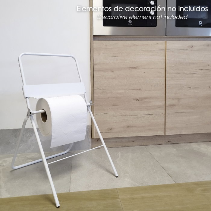 WOLFPACK LINEA PROFESIONAL Support Sol pour Rouleau de Papier Industriel Blanc WOLFPACK LINEA PROFESIONAL Support Sol pour Rouleau de Papier Industriel Blanc