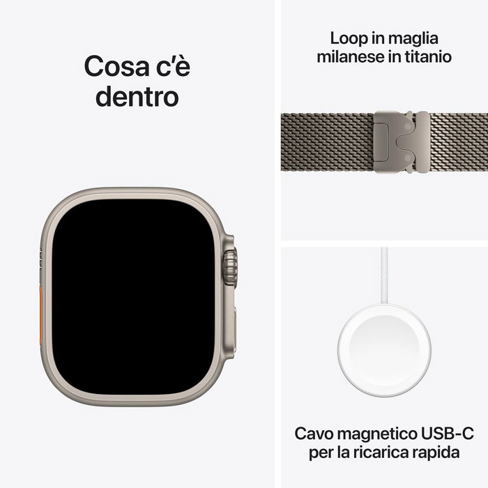 Montre intelligente Apple MF0E4QL/A Titane 49 mm Montre intelligente Apple MF0E4QL/A Titane 49 mm