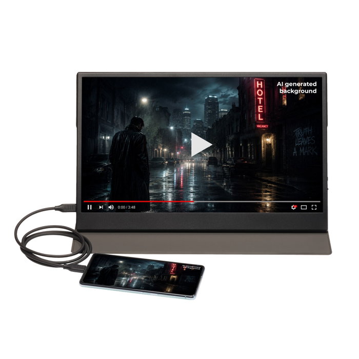 Denver PMO-18501 Moniteur Portable 18,5 pouces Full HD Gris Denver PMO-18501 Moniteur Portable 18,5 pouces Full HD Gris