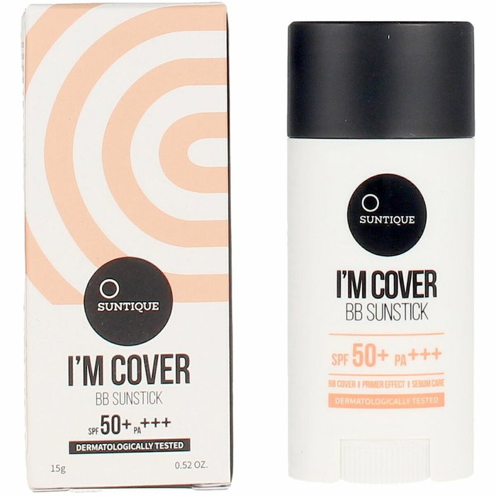SUNTIQUE Stick Solaire teinté couvrant avec BB Crème SPF 50+ - 15 g - Protection solaire élevée - Bâton pratique pour visage SUNTIQUE Stick Solaire teinté couvrant avec BB Crème SPF 50+ - 15 g - Protection solaire élevée - Bâton pratique pour visage