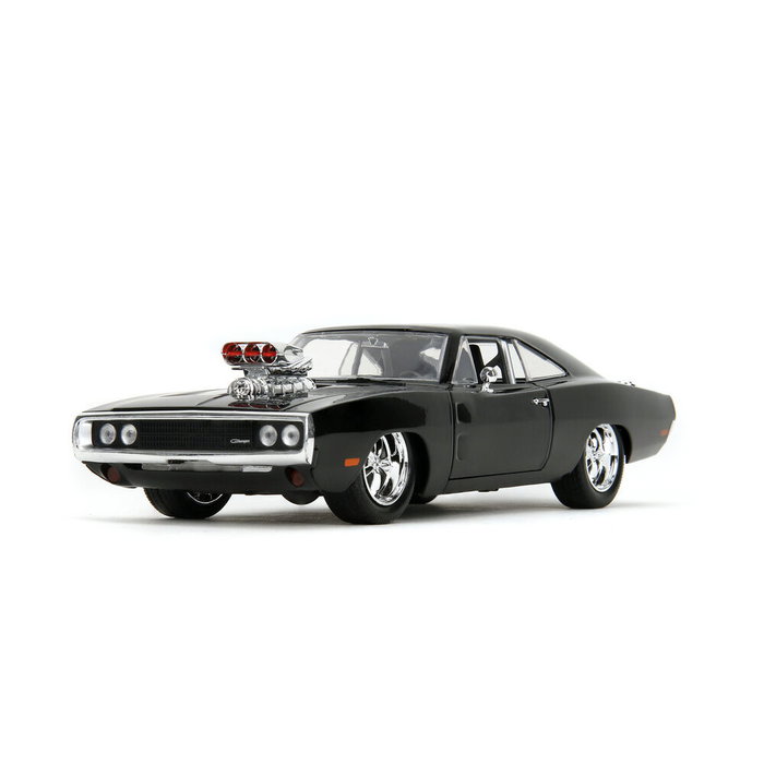 JADA TOYS - Figurine Dominic Toretto et Voiture Dodge Charger R/T Fast & Furious 1:24 - Portes, Capot et Maletero Ouvrants