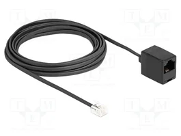 DELOCK Câble téléphonique RJ11 vers RJ45, 5m, noir